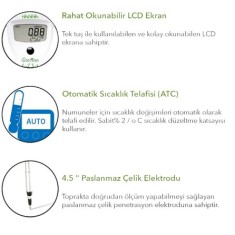 Hanna HI 98331 GroLine Toprak EC ve Sıcaklık Test Cihazı