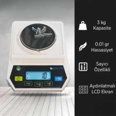 FLY 3000 Hassas Tartım Terazisi (3KG / 0.01GR)