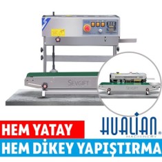 Hualian FRB 770 II Hem YATAY Hem DİKEY Yürüyen Bantlı Otomatik Folyo ve Naylon Yapıştırma Makinası