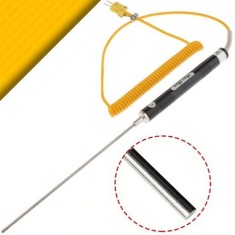 NR 81530B K Tipi 17 CM Standart Düz Uçlu Sıcaklık Ölçer Prob -50°C +500°C
