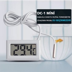 Beyaz Pano Tipi Soketli Termometre (5´ li Paket) | SC-1