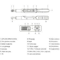 Loyka AWG3-85 Cırcır Başlı Dijital Torkmetre 85Nm