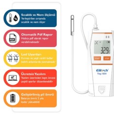 Tlog 10EH Kablolu Sıcaklık ve Nem Kayıt Cihazı | Hassas