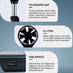 Benetech GM8902+ Plus Hava Hızı ve Hava Debisi Ölçer