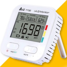 AZ 7732 Karbondioksit Sıcaklık Nem Ölçer | Sadece Pil İle Çalışır