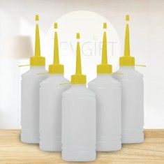 500 ml HDPE Plastik Damlalık Kapaklı Sıkma Şişe | Kimyasala Dayanıklı Yağdanlık (100 Adet)