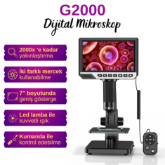 G2000 Ekranlı Dijital Mikroskop Harici Kumandalı 2000X