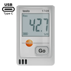 Testo 174H USB-C Girişli Sıcaklık ve Nem Kayıt Datalogger Cihazı | Beyaz
