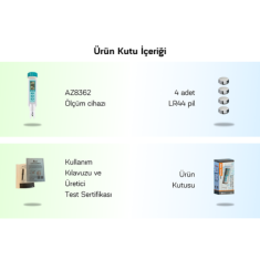AZ 8362 TDS ve EC Ölçer | Geniş Ölçüm Aralığı 