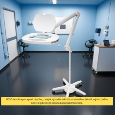 6030 Sarı ve Beyaz Işıklı Geniş Mercekli Ayaklı Büyüteç