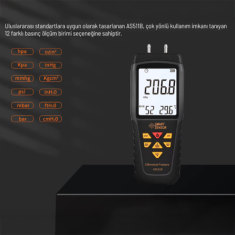 Smart Sensor AS511B Dijital Fark Basınç Manometresi | 29.99 PSI