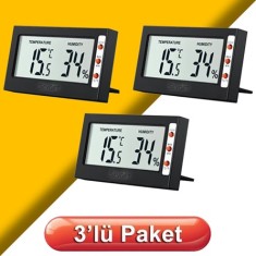 3 Adet | DTH Mini Sıcaklık ve Nem Ölçer