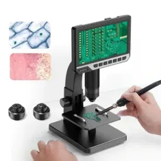 2000x Dijital Mikroskop | Çift Lens 2000x büyütme 7'' 12 MP