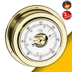 TFA 29.4010B Denizcilik Analog Barometre | Pirinç Duvar Tipi Barometre | Hava Basıncı Ölçer