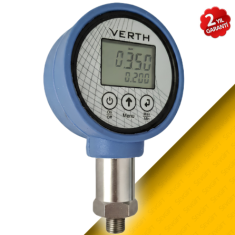 VERTH DM50-1V Profesyonel Dijital Basınç Manometresi - 1...1 Bar