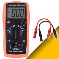 Dijital Kapasitans Ölçer | 200pF-20000µF Kondansatör Test Cihazı | LCD Ekran | V-6013