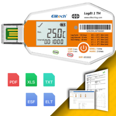 Elitech LogEt 1 TH Tek Kullanımlık Sıcaklık ve Nem Kayıt Cihazı | USB PDF Datalogger | IP67