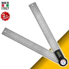 Dasqua 1022-4300 Dijital Açı Ölçer | 30 cm Paslanmaz Çelik Cetvel | Dijital İletki