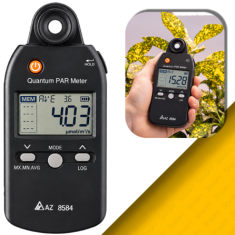Dijital PAR Metre | 0-5000 µmol/m²/s PPFD Ölçüm Cihazı | Bitki ve Sera Işık Ölçer | AZ 8584