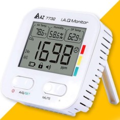 AZ 7732 Karbondioksit Sıcaklık Nem Ölçer | Sadece Pil İle Çalışır