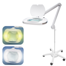 Sarı ve Beyaz Işıklı Geniş Mercekli Ayaklı Büyüteç | ST-6030 