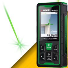 SW-80GQ Yeşil Lazerli 80 Metre Kameralı Lazermetre | Şarjlı ve IP68 Korumalı