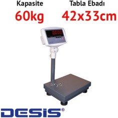 Desis Elw 60 kg. Kısa Boyunlu Kantar 42 x 33 Tabla