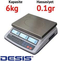 Desis AHC Dijital Hassas Sayıcı Terazi - Hassasiyet: 0.1 gr. Max: 6 kg.