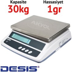 Desis ATW Dijital Hassas Terazi - Hassasiyet: 1 gr. Max: 30 kg.