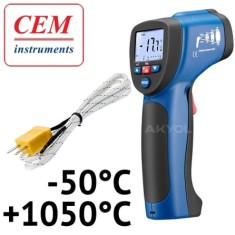Cem DT 8835 Lazerli Uzaktan Sıcaklık Ölçer (K Tipi Prob Takılabilir)