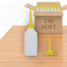 250 ml HDPE Plastik Damlalık Kapaklı Sıkma Şişe | Kimyasala Dayanıklı Yağdanlık (150 Adet)