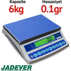 Jadever JWO-6 Dijital Hassas Terazi - Hassasiyet: 0.1 gr. Max: 6 kg.