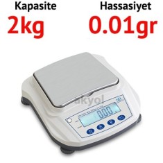 WH 2002 Dijital Hassas Terazi - Hassasiyet: 0.01 gr. Maks: 2 kg.