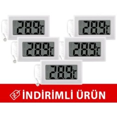DC-1 Beyaz Pano Tipi Soketli Termometre (5´ li Paket)