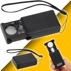 30x 60x Işıklı Mini Büyüteç – UV Mor Işık, Kuyumcu ve Para Kontrol Lup |9881|