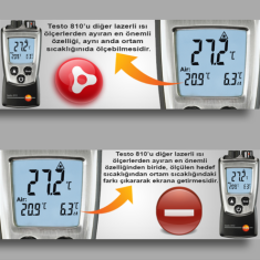 Testo 810 Temassız Sıcaklık Ölçüm Cihazı 300°C