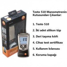 Testo 510 Manometre Fark Basınç Ölçer