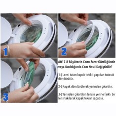 6017 Ayaklı Büyüteç | Ayarlanabilir Işık Seviyeli (5X)