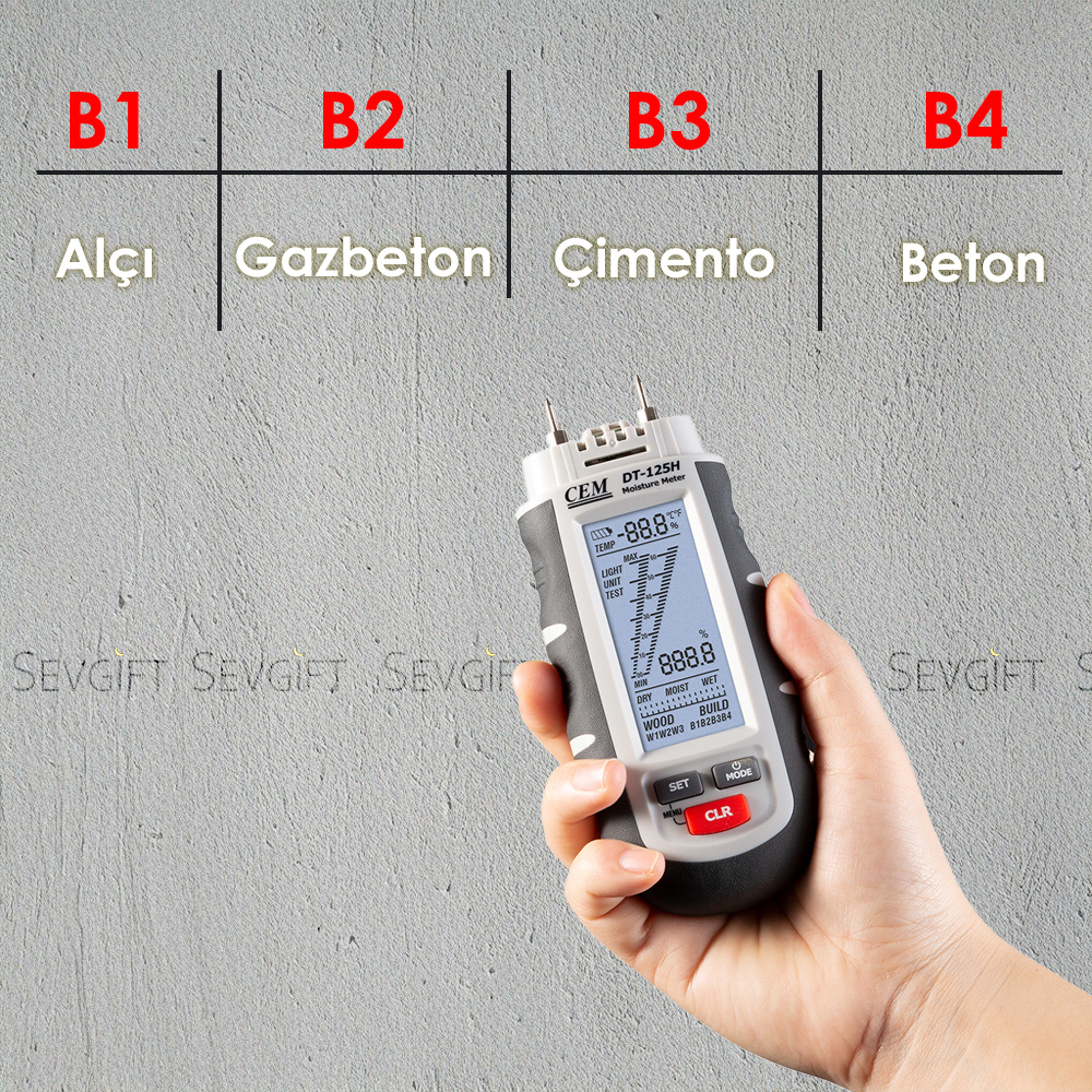 dt125h ahşap beton nem ölçer